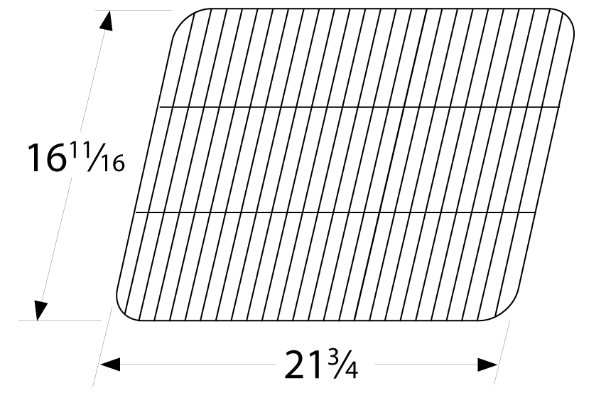 16 11/16 X 21 3/4, Brinkmann Porcelain Cooking Grid - 50041 4 16 11/16 X 21 3/4, Brinkmann Porcelain Cooking Grid - 50041 - Image 2