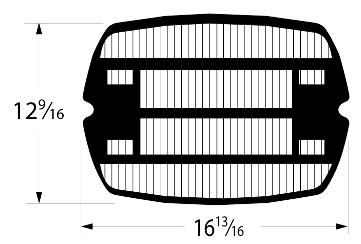 12 9/16 X 16 13/16, Cast Iron Cooking Grid, Weber Q100 4 12 9/16 X 16 13/16, Cast Iron Cooking Grid, Weber Q100 - Image 2