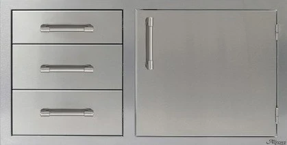 Alfresco 42" Triple Drawer Combo Unit - Single Door - AXE-DDC-42SC 3 Alfresco 42" Triple Drawer Combo Unit - Single Door - AXE-DDC-42SC