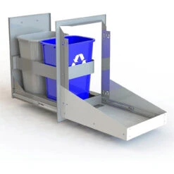 Alfresco Dual Stainless Steel Trash Receptacle Center - AXE-TC2 -Weber Shop Alfresco AXE TC2D 17228.1613419597.1500.1500