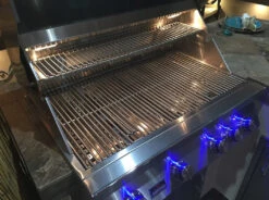 Bonfire 34" 4 Burner Built-in Premium Grill -Weber Shop Bonfire 34 Built in Grill Hood open 43482.1692813067.1500.1500