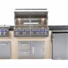 Bonfire 401 34" 4 Burner Grill Island, Double Side Burner, Trash, Refrigerator -Weber Shop Bonfire Island 2 23132.1529172328.1500.1500