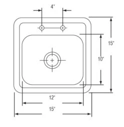 Summerset 15×15″ Stainless Drop In Sink With Hot/Cold Faucet - SSNK-15D -Weber Shop Drop in sink 15 17125.1642780340.1500.1500