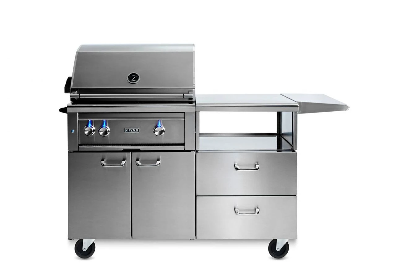 Lynx 30" Mobile Kitchen Grill W Rotisserie - L30R3-M 3 Lynx 30" Mobile Kitchen Grill W Rotisserie - L30R3-M