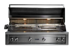 Lynx 54” Built-in Grill With 1 Trident Infrared Burner And 3 Ceramic Burners, Rotisserie - L54TR -Weber Shop Lynx L54TR Hood Open 62542.1644355376.1500.1500