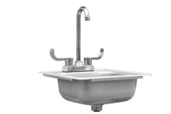 Summerset 15×15″ Stainless Drop In Sink With Hot/Cold Faucet - SSNK-15D -Weber Shop Summerset Sink Drop in 15 28816.1642779752.1500.1500