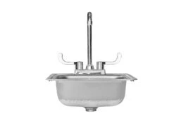 Summerset 15×15″ Stainless Drop In Sink With Hot/Cold Faucet - SSNK-15D -Weber Shop Summerset front view Sink 15 16820.1642779752.1500.1500