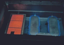 MHP Hybrid Propane Grill W/ SearMagic Grids On Black Cart -Weber Shop WHRG THRG Inside Burner Flames 04615.1600872545.1500.1500