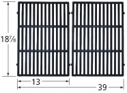 18 7/8 X 26, Weber Matte Cast Iron Cooking Grates (Replaces OEM 66095) - 63032
