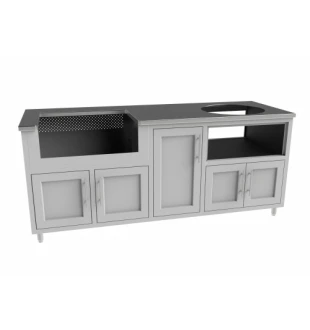 Challenger Designs White Coastal Outdoor Kitchen Package With (Optional) Delta Heat 32" Grill And Large Egg Base - 17COGI-83-GDK 3 Challenger Designs White Coastal Outdoor Kitchen Package With (Optional) Delta Heat 32" Grill And Large Egg Base - 17COGI-83-GDK