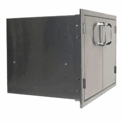 30" Fully Enclosed Pantry W Double Doors, Low Profile