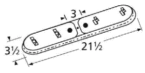 Charbroil Oval Twin Burner Head Only - 12222 4 Charbroil Oval Twin Burner Head Only - 12222 - Image 2