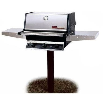 MHP THRG2 Hybrid Natural Gas Grill W/ SearMagic Grids On In-Ground Post 3 MHP THRG2 Hybrid Natural Gas Grill W/ SearMagic Grids On In-Ground Post