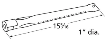 15 5/16 X 1, Brinkmann, Charmglow, Savor Pro Pipe Burner - BMTB3 Replaces OEM 154-9520-0 4 15 5/16 X 1, Brinkmann, Charmglow, Savor Pro Pipe Burner - BMTB3 Replaces OEM 154-9520-0 - Image 2